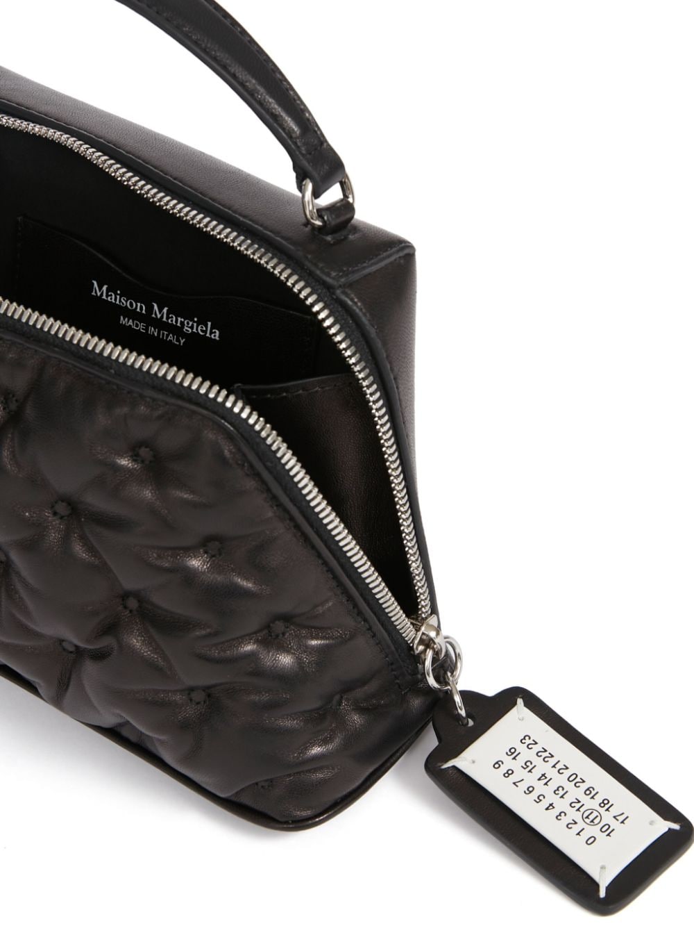 glam slam trapezoid bag woman black in leather - MAISON